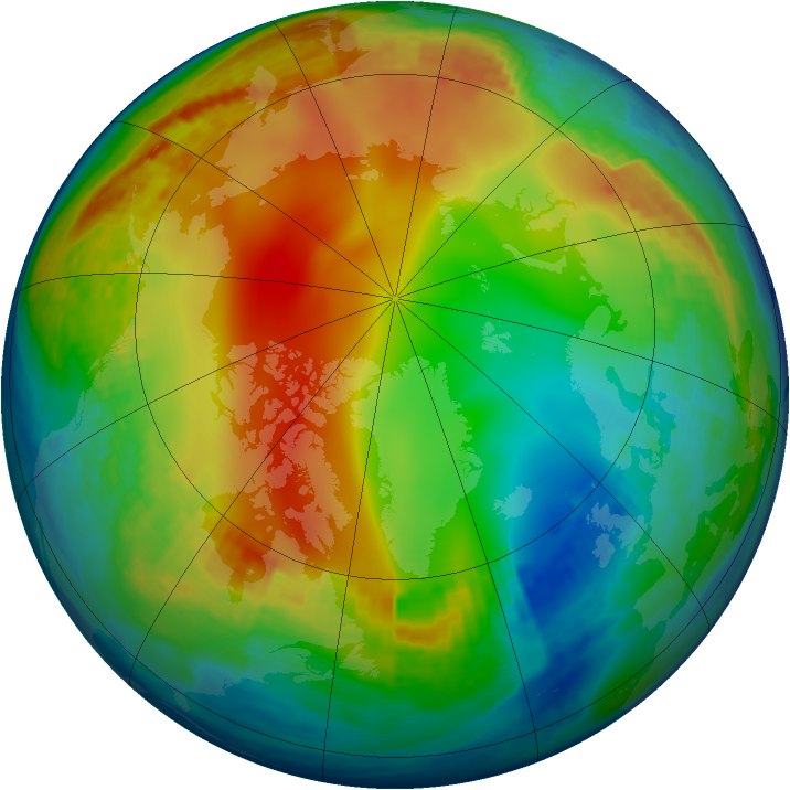 Arctic ozone map for 06 January 2002